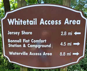 The Whitetail Access Area on the PCRT.